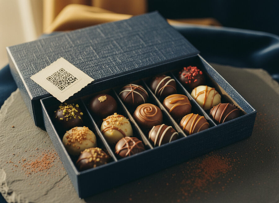 Chocolate — caja artesanal de cerca